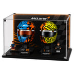 Display Case For LEGO® Mclaren Lando Norris Helmet (43023) & Oscar Piastri Helmet (43017)