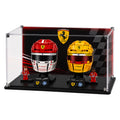 Display Case For LEGO® Scuderia Ferrari HP Charles Leclerc Helmet  43014 & Lewis Hamilton helmet  43022