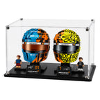 Display Case For LEGO® Mclaren Lando Norris Helmet (43023) & Oscar Piastri Helmet (43017)