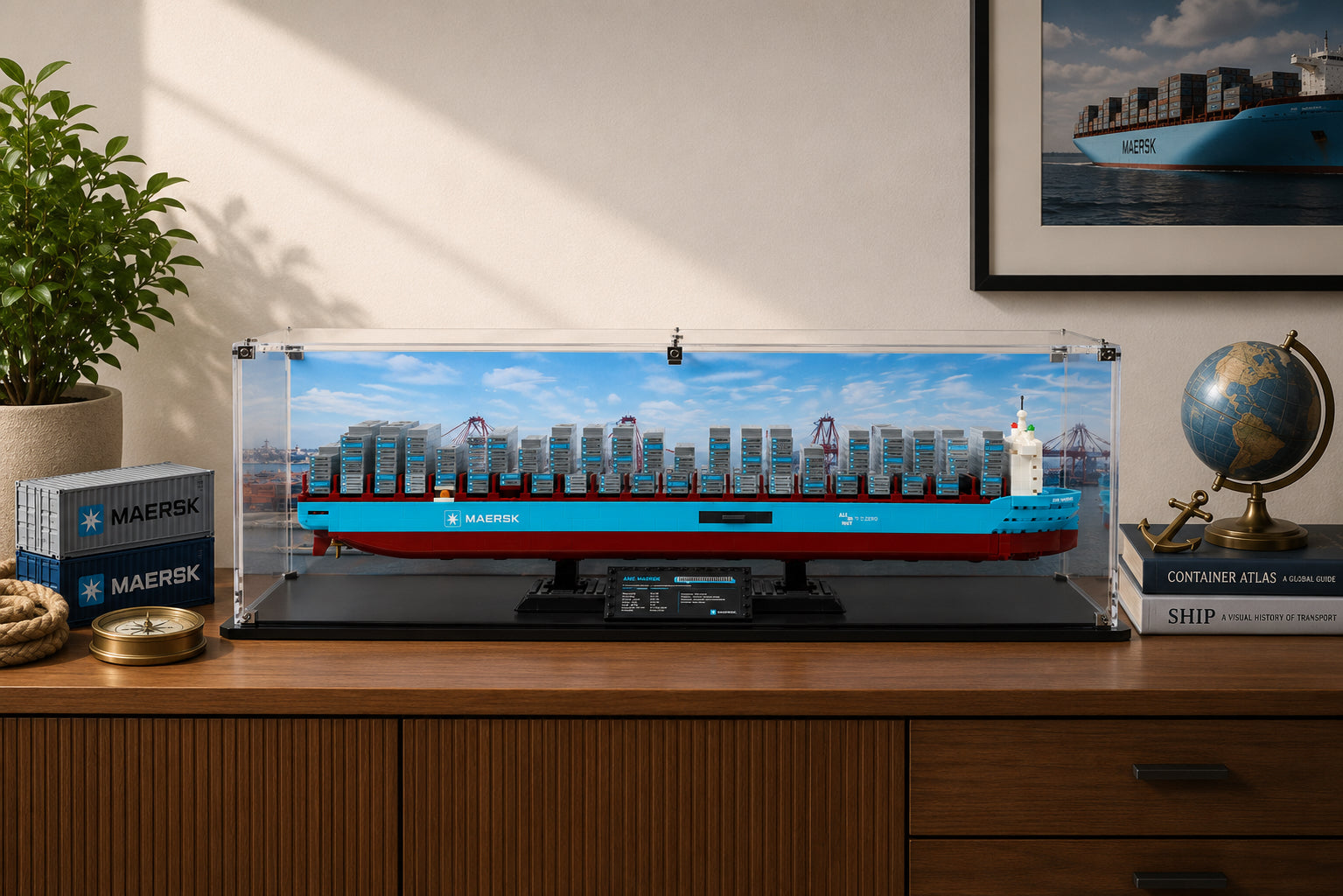 Display Case For LEGO® Maersk Dual-Fuel Container Vessel (40955)